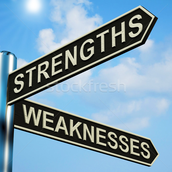 Strengths Or Weaknesses Directions On A Signpost Stock photo © stuartmiles