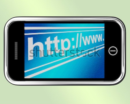 Http Address Shows Online Mobile Websites Or Internet Stock photo © stuartmiles