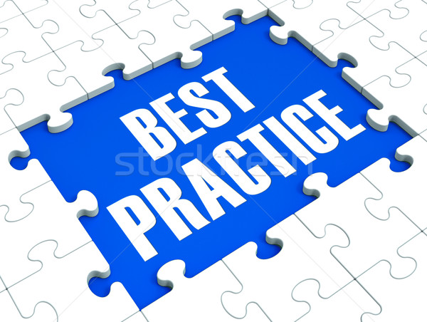 Best Practice Puzzle Shows Effective Habit Stock photo © stuartmiles