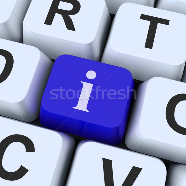 I Key On Keyboard Means Information And Assistance Stock photo © stuartmiles