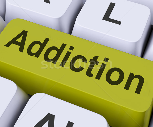 Addiction Key Means Obsession Stock photo © stuartmiles