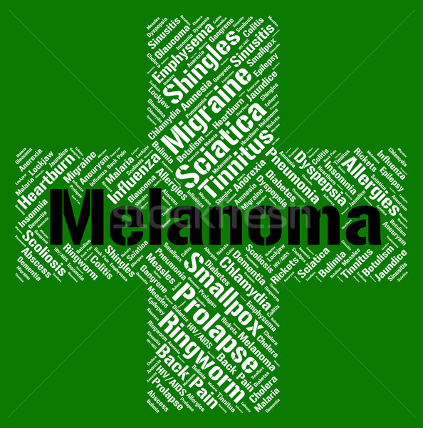 Melanoma Word Represents Skin Cancer And Affliction Stock photo © stuartmiles