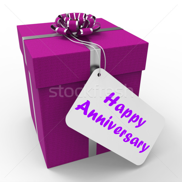Happy Anniversary Gift Shows Celebrating Years Of Marriage Stock photo © stuartmiles