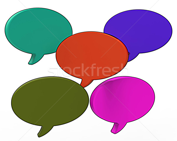 Blank Speech Balloon Shows Copy space For Thought Chat Or Idea Stock photo © stuartmiles