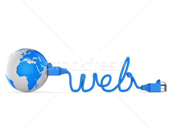 Mundial teia globo com significado Foto stock © stuartmiles