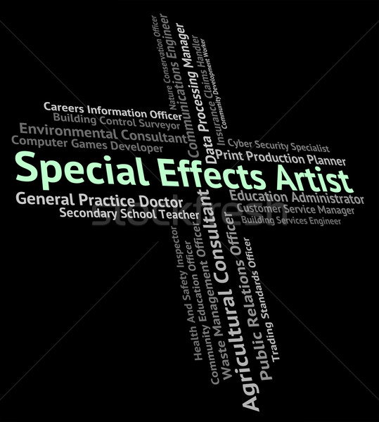 Special Effects Artist Indicates Crafter Hiring And Painting Stock photo © stuartmiles
