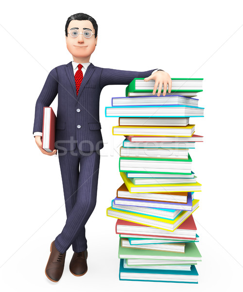 Businessman With Information Indicates Professional Schooling And Trade Stock photo © stuartmiles