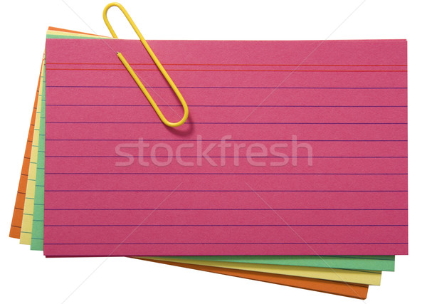 Different Colored Blank Index Cards Stock photo © stuartmiles