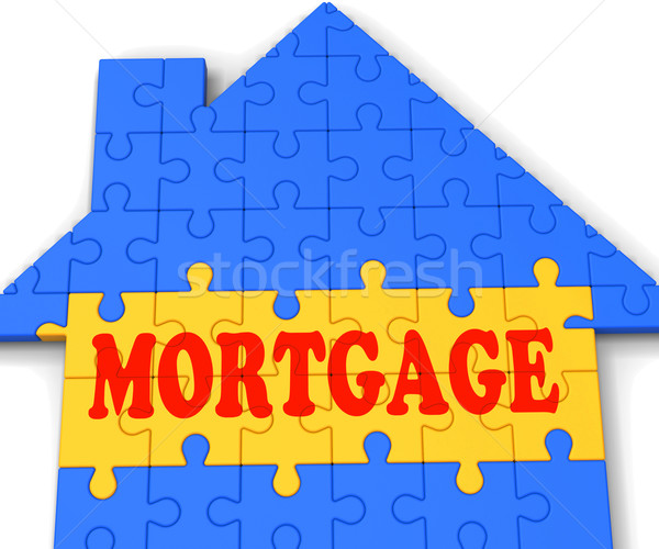 Mortgage House Shows Home Purchase Loan Stock photo © stuartmiles