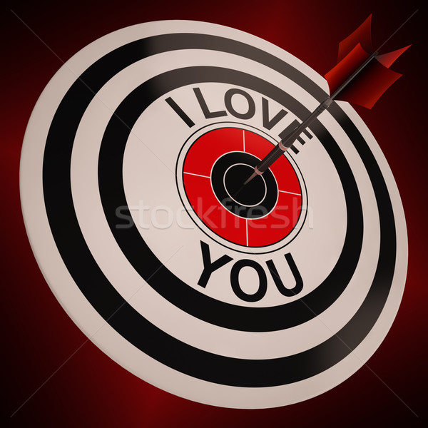 I Love You Shows Valentines Affection To Lover Stock photo © stuartmiles