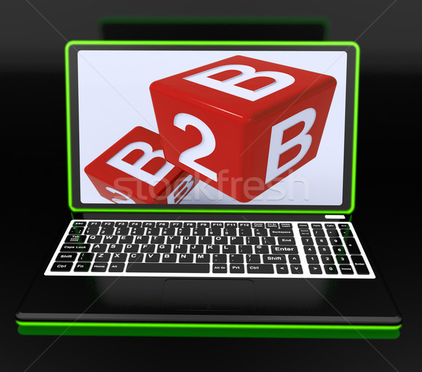 B2b laptop online commerce marketing Foto d'archivio © stuartmiles