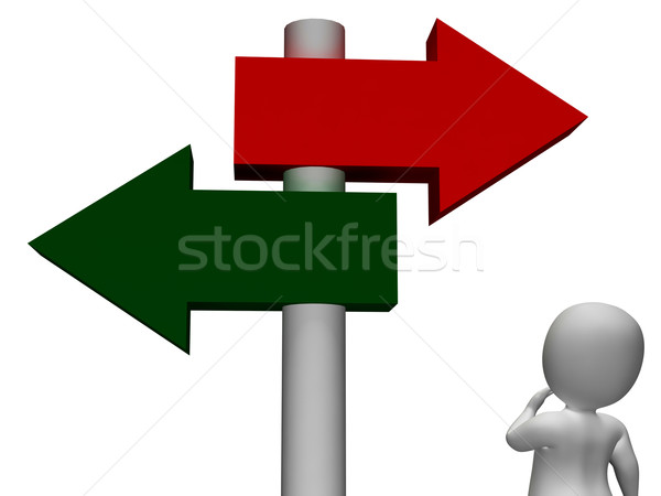 útjelző tábla zavarodottság dilemma választás felirat jelzőtábla Stock fotó © stuartmiles