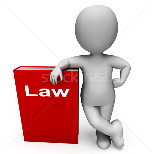 Recht boek karakter boeken juridische justitie Stockfoto © stuartmiles