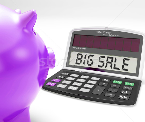 Big Sale Calculator Means Huge Special And Bargains Stock photo © stuartmiles