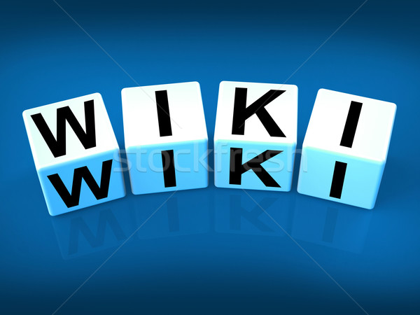 Wiki blokken internet onderwijs web informatie Stockfoto © stuartmiles