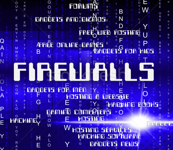 Firewalls Word Shows No Access And Defence Stock photo © stuartmiles