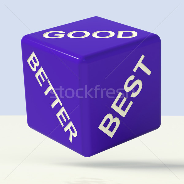 商業照片: 好 · 最好的 · 骰子 · 改善 · 藍色