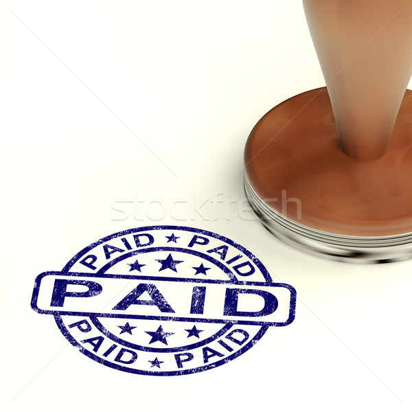 Paid Stamp Shows Bill Payment Confirmation Stock photo © stuartmiles