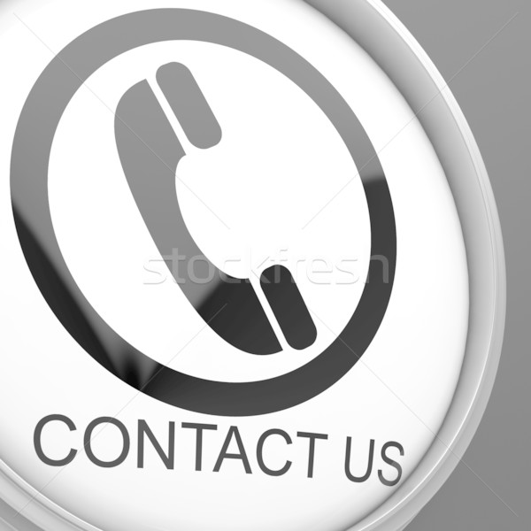 Contact Us Button Showing Customer Service Stock photo © stuartmiles
