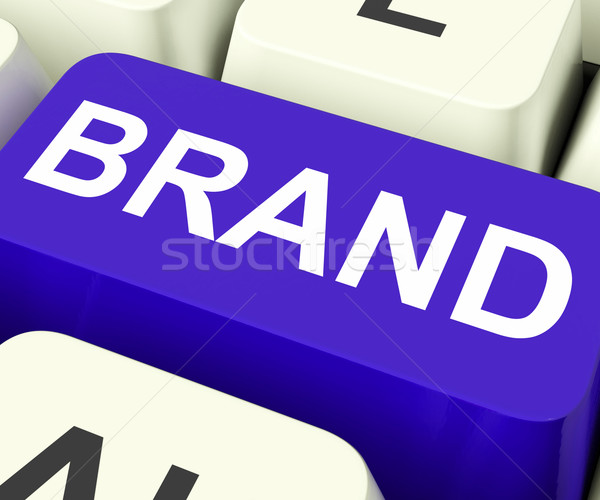 Brand Key Shows Branding Trademark Or Label Stock photo © stuartmiles