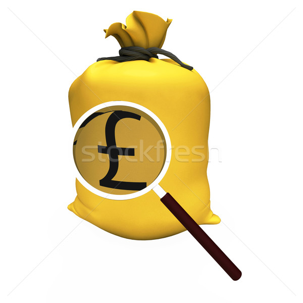 Pounds Sack Shows British Money Gbp Or Savings Stock photo © stuartmiles