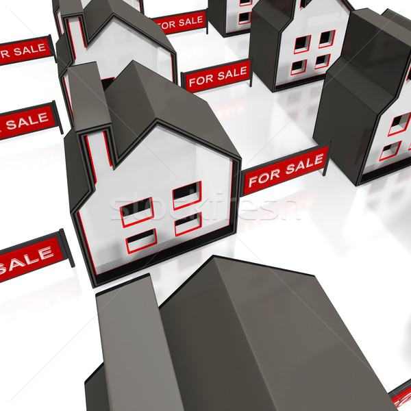Venta signo casas propiedad casa Foto stock © stuartmiles