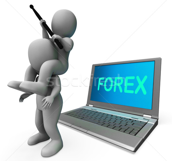 Forex ноутбука всемирный иностранная валюта Сток-фото © stuartmiles