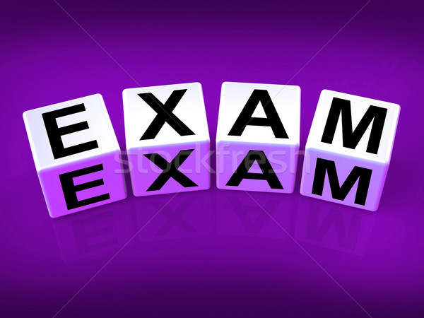 Exam Blocks Show Examination Review and Assessment Stock photo © stuartmiles