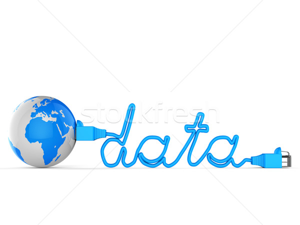 Global Data Represents World Wide Web And Computer Stock photo © stuartmiles