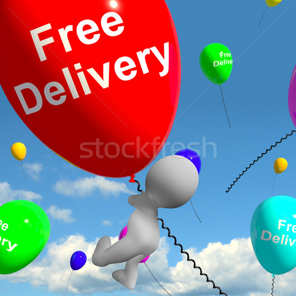 Free Delivery Balloons Showing No Charge Or Gratis To Deliver Stock photo © stuartmiles