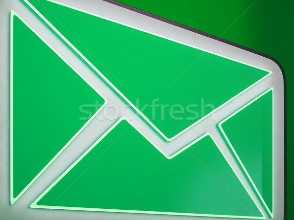 Envelope Button Shows Online Mailing And Posting Stock photo © stuartmiles