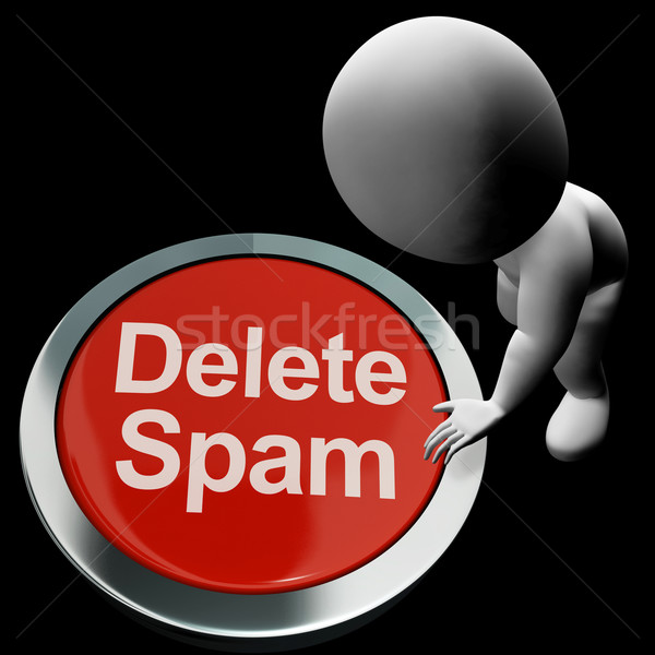 Delete Spam Button Showing Removing Unwanted Junk Email Stock photo © stuartmiles