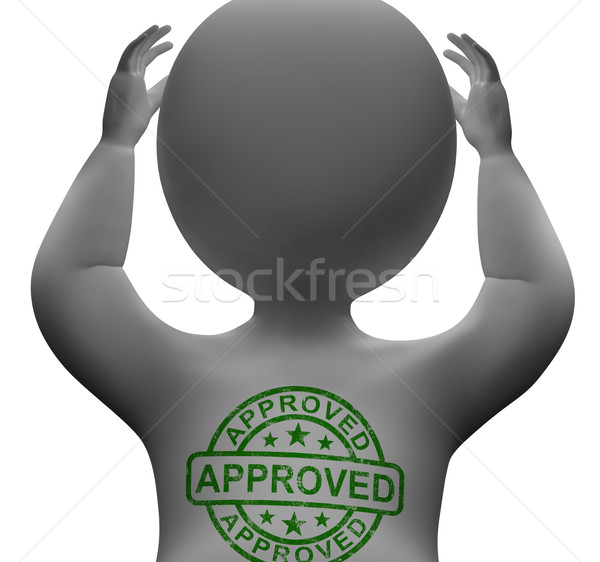 Approved Stamp On Man Showing Quality Excellent Products Stock photo © stuartmiles