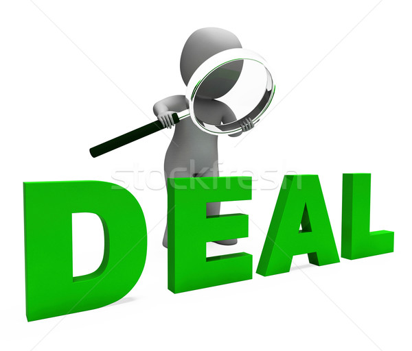 Deal Character Shows Deals Trade Contract Or Dealing
 Stock photo © stuartmiles