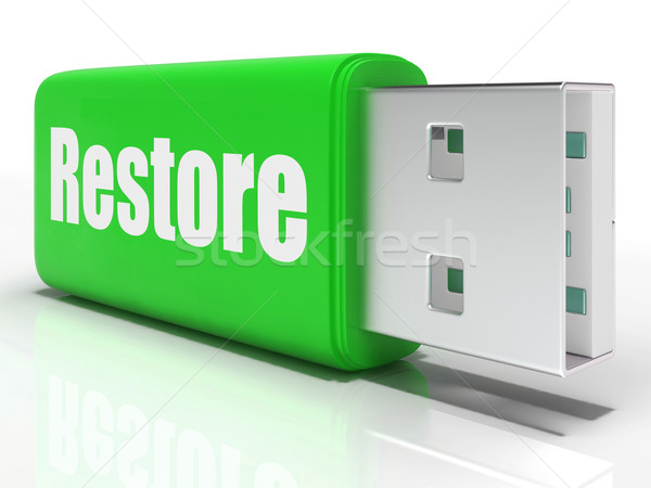 Restore Pen drive Means Data Safe Copy Or Backup Stock photo © stuartmiles