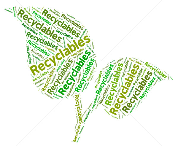 Mot respectueux de l'environnement recycler vert recyclé texte [[stock_photo]] © stuartmiles