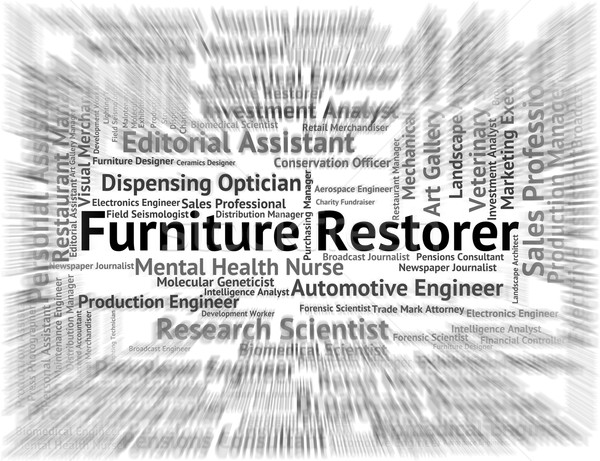 Furniture Restorer Means Refurbisher Occupations And Job Stock photo © stuartmiles