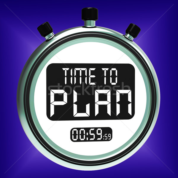 Temps plan stratégie planification Photo stock © stuartmiles