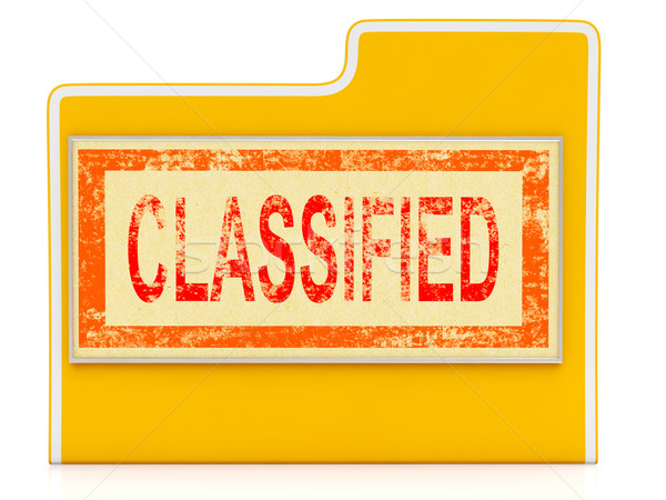 Classified File Shows Private Documents Or Papers Stock photo © stuartmiles