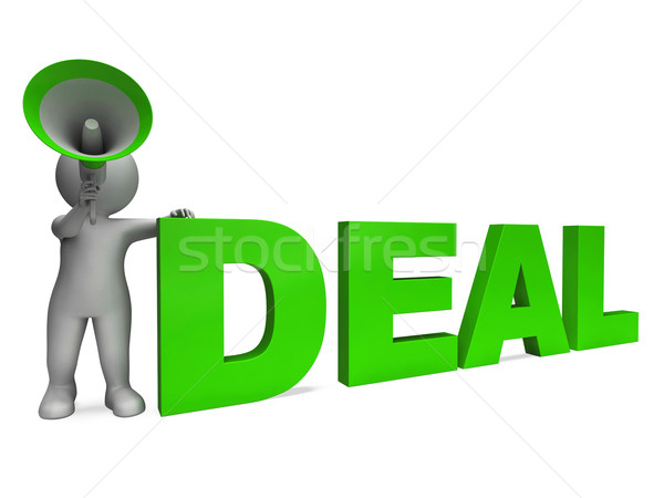 Deal Character Shows Deals Agreement Contract Or Dealing Stock photo © stuartmiles
