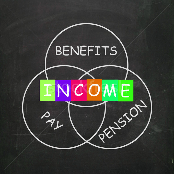 Financial Income Includes Pay Benefits and Pension Stock photo © stuartmiles