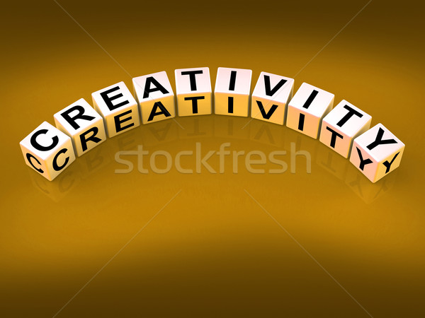 Creativity Dice Mean Inventiveness Inspiration And Ideas Stock photo © stuartmiles