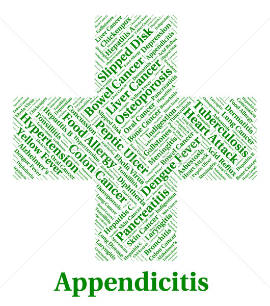 Appendicitis Illness Represents Poor Health And Ailment Stock photo © stuartmiles