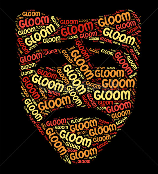 Gloom Word Shows Low Spirits And Dejected Stock photo © stuartmiles