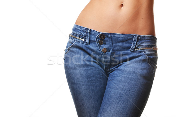 close-up shot of female wearing jeans Stock photo © studio1901
