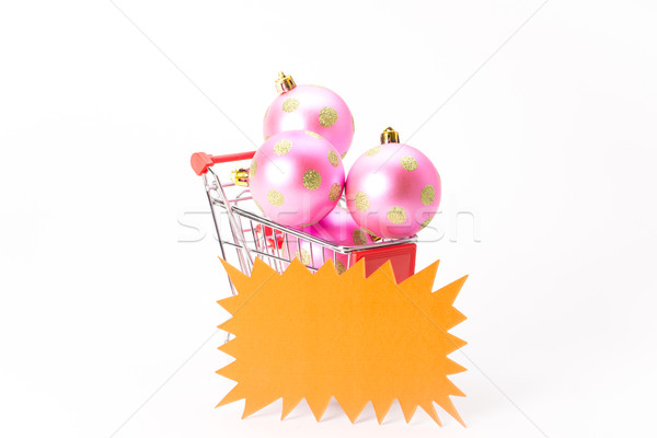 Caddy for shopping with christmas ball Stock photo © Studio_3321