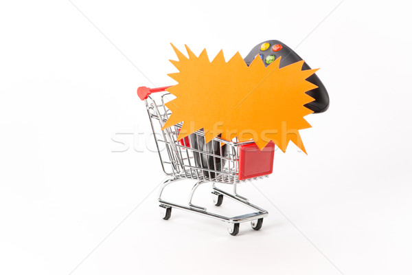 Caddy for shopping with game pad Stock photo © Studio_3321