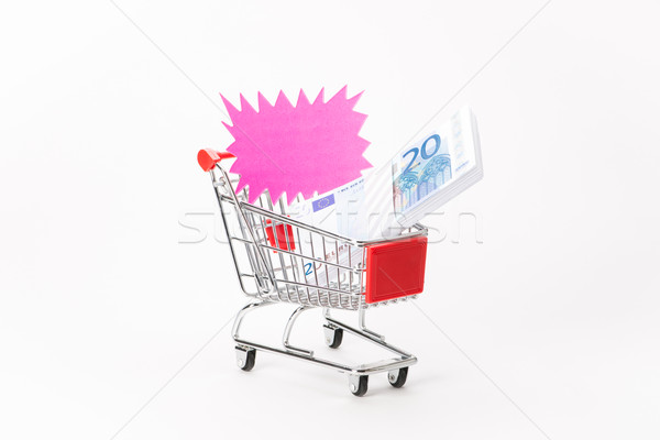 Caddy for shopping with money stack Stock photo © Studio_3321