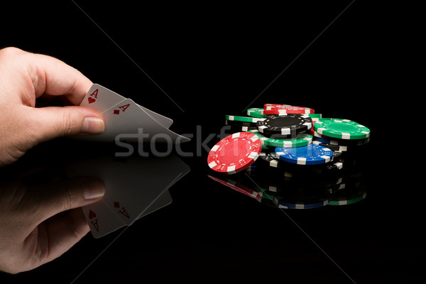 Poker cards with hand Stock photo © Studio_3321