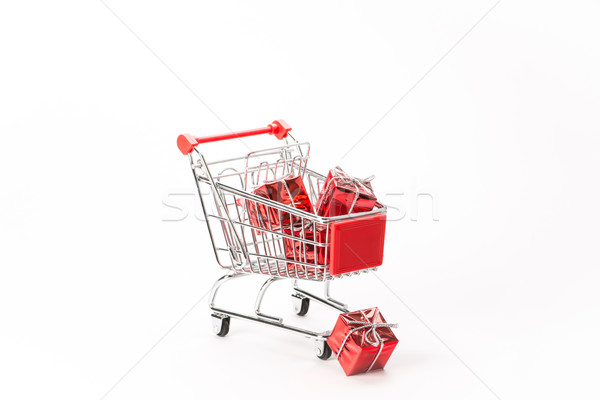 Caddy for shopping with gift Stock photo © Studio_3321